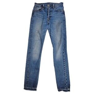 Levi's 501 buttonfly blue denim jeans size 24x30